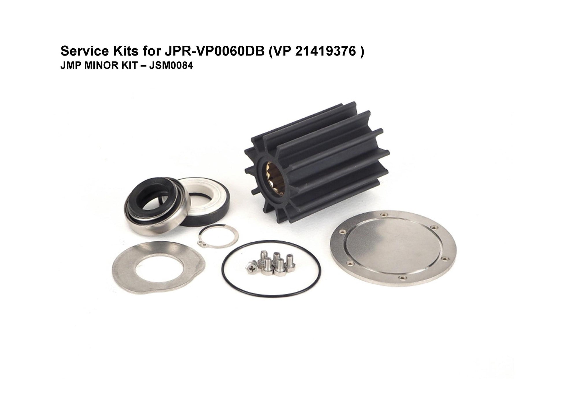 JSM0084 Minor Service Kit for Volvo Penta D6 Engine Seawater Pump -21419376