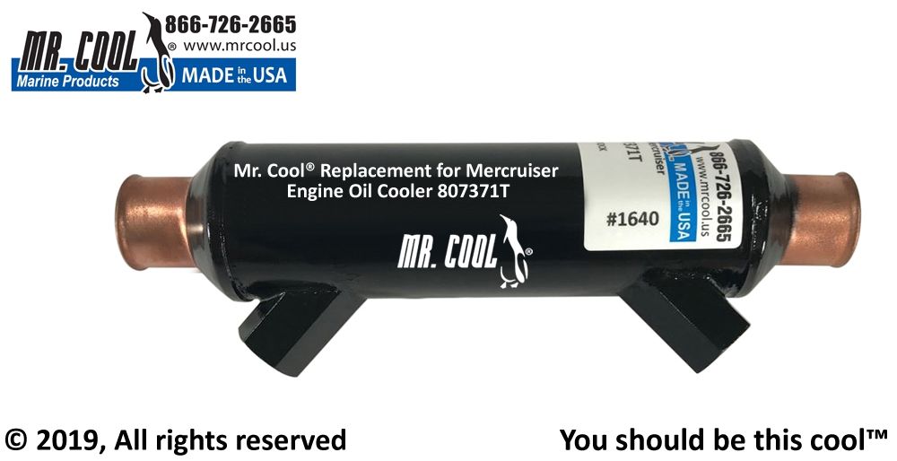 Mercruiser 807371T V8 Big Block Oil Cooler INLINE Replacement