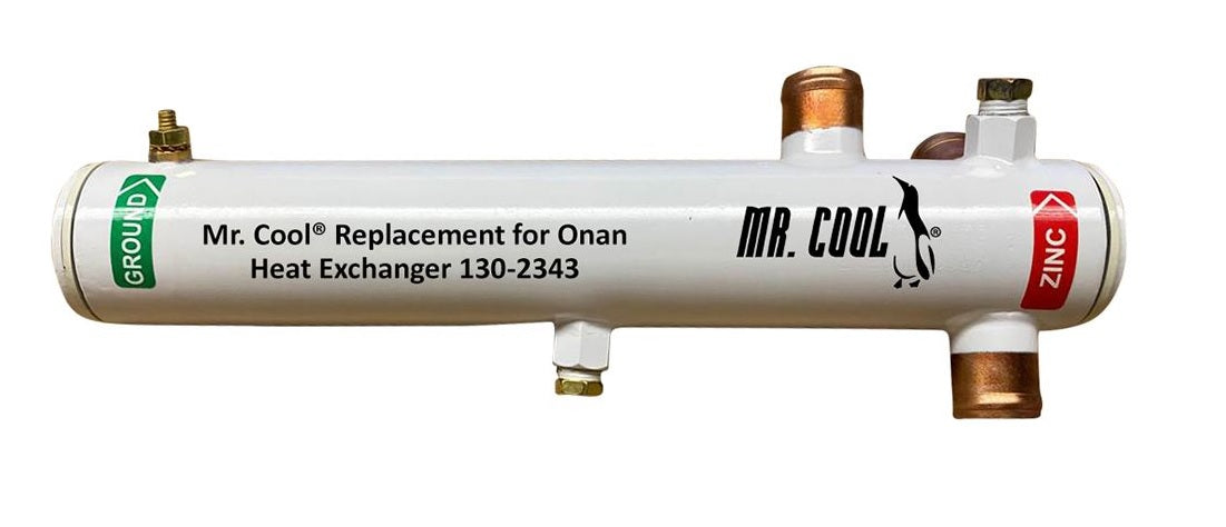 Onan MDKD 8KW 12x2 Heat Exchanger 130-2343CN Replacement Part