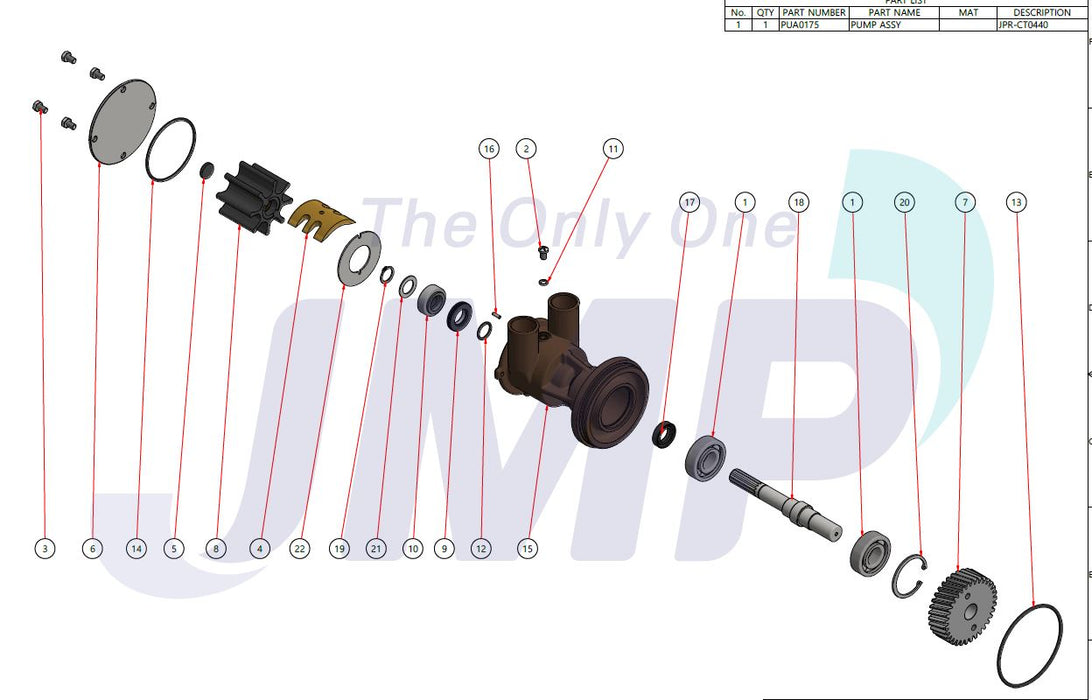 Minor repair kit JSM0143 for JMP CT0440 Replacment  CAT C4.4 Pump
