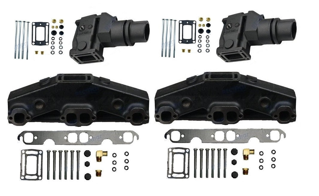 Volvo Penta V8 5.0, 5.7L Manifolds & Risers Kit V8MANKITA
