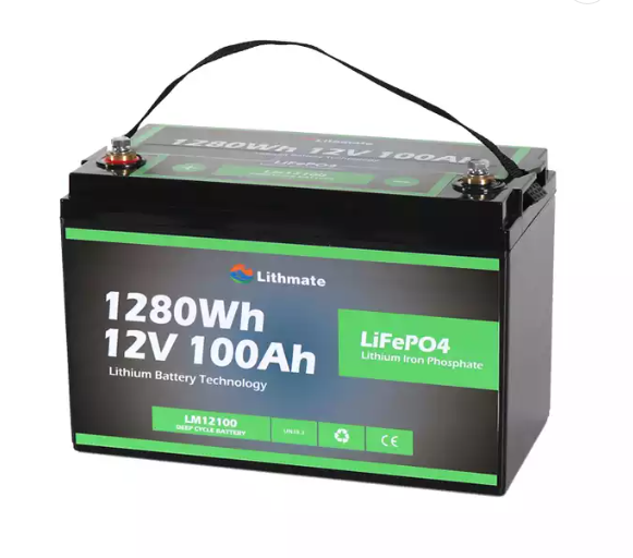 Marine Singular Cell LiFePO4 12v100ah Lithium Ion BMS Deep Cycle Battery with Bluetooth