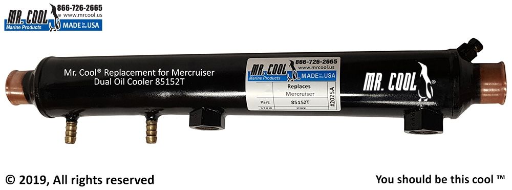 Mercruiser V8 425 & 454 Oil & Power Steering Cooler 85152T 17" x 2" Replacement