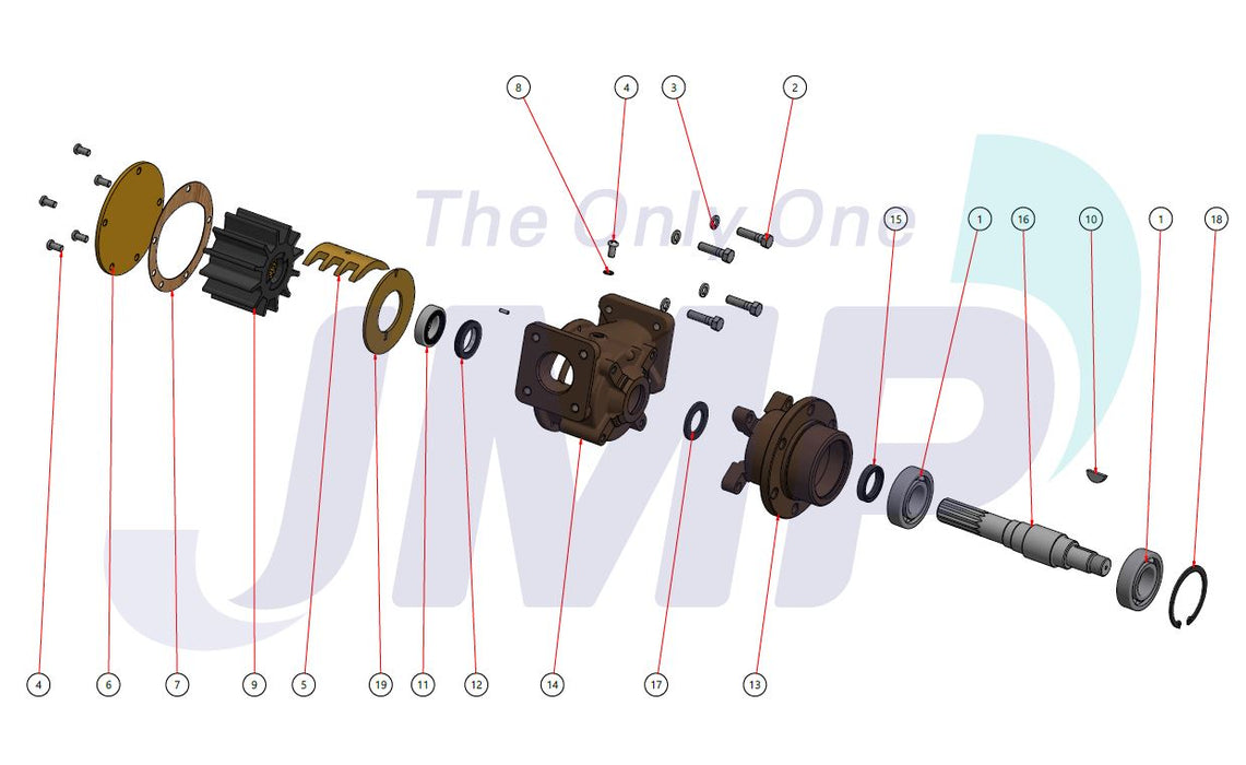 Volvo Penta 3829311 TAMD 61, 71, 100, 120, 121, 122 Series JMP JPR-V2000